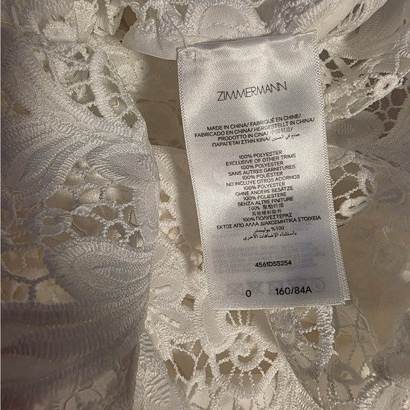 Zimmermann White Lace Coco Midi Dress - Picture 12 of 12